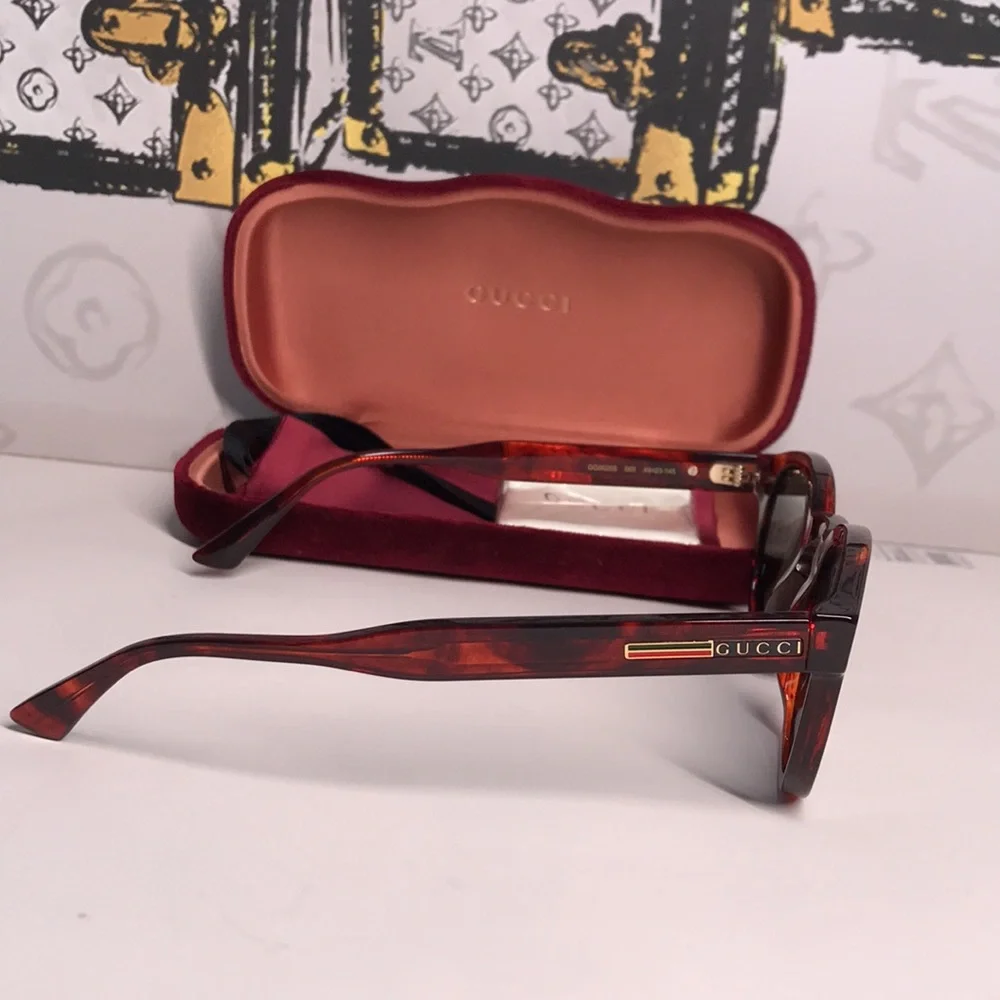 New Authentic Gucci Brown Sunglasses GG0825S 005